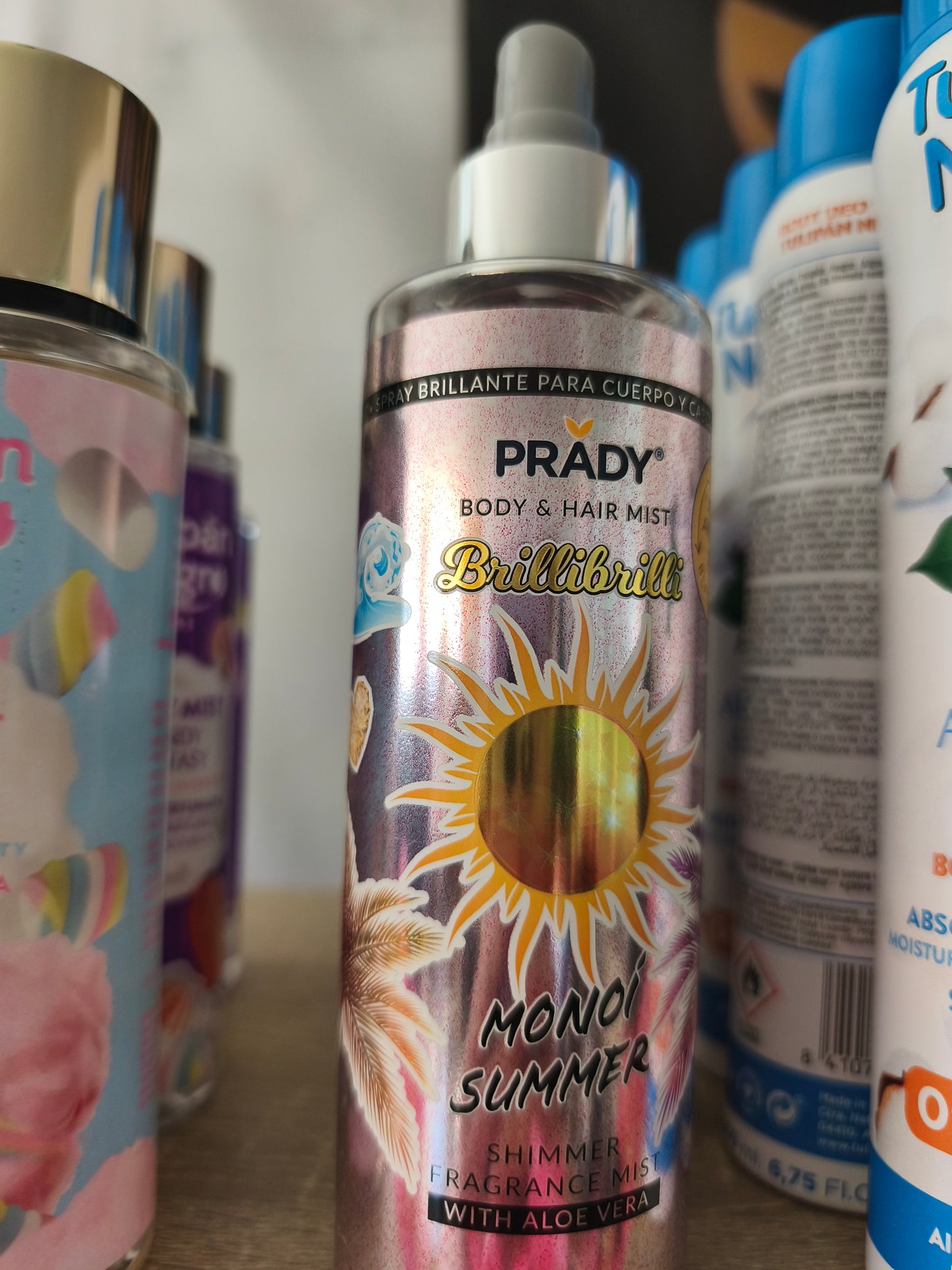 Brume corporelle corp et cheveux monoi pailleté